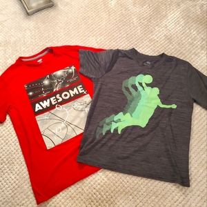 BASKETBALL BOYS SHIRTS RED OLDNAVY AND GREY TEKGEAR BOYS SIZE M AND SIZE 14/16